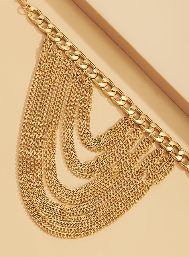 eartif High Heels Anklet Boot Chains for Women Layered Tassel Ankle Chains Gold Punk Bar Nightclubs Party Foot Chains Shoes Chain (Gold) - Image 4